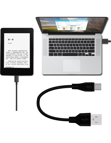 Cable de Carga USB a Micro USB Saipomor 20cm Negro