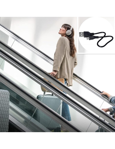 Cable de Carga USB a Micro USB Saipomor 20cm Negro