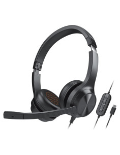 Auricular On-Ear USB-C Creative Chat con micrófono y cancelación de ruido