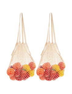 Bolsas de Almacenamiento de Malla Reutilizables uxcell - Beige