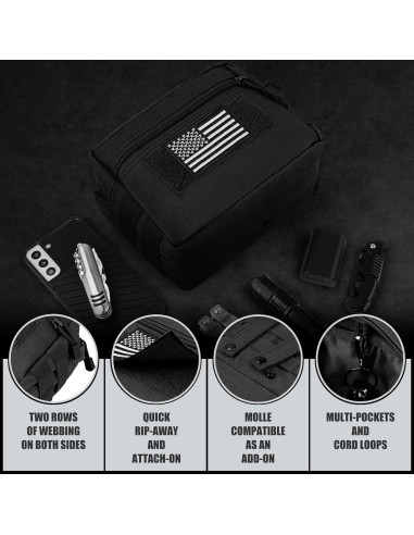 Bolsa Molle bvya Compacta Resistente al Agua 18x9x13cm