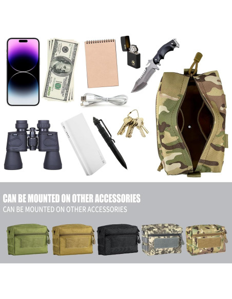 Bolsa Molle bvya Compacta Resistente al Agua 18x9x13cm