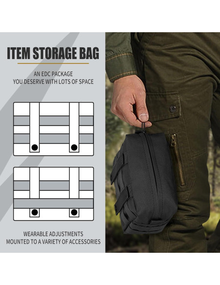 Bolsa Molle bvya Compacta Resistente al Agua 18x9x13cm