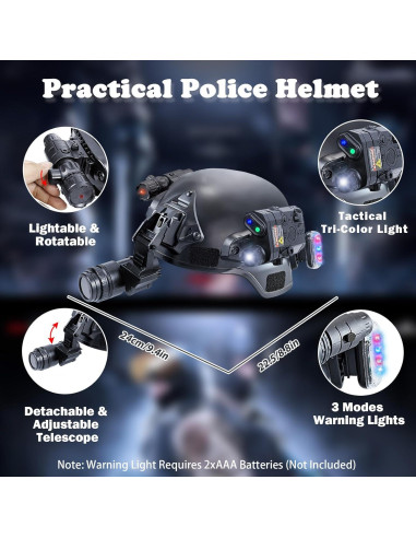 Chaleco Táctico de Policía para Niños con Casco y Accesorios