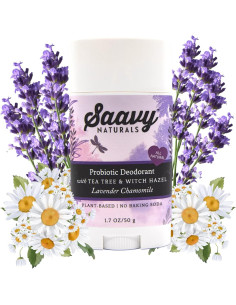 Desodorante Probiotico Saavy Naturals 48.2g Lavanda y Manzanilla 2