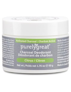 Desodorante Natural de Carbón Activado Purelygreat 50g