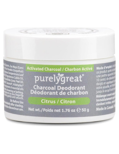 Desodorante Natural de Carbón Activado Purelygreat 50g
