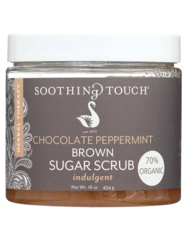 Exfoliante de Azúcar Moreno Chocolate y Menta Soothing Touch 450g