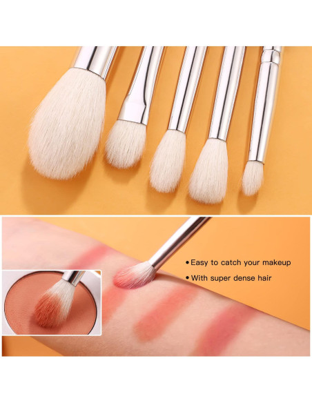 Juego de Pinceles de Maquillaje para Ojos BEILI 6pcs Profesional