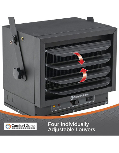 Calentador Eléctrico de Techo Comfort Zone 5000W 240V Negro