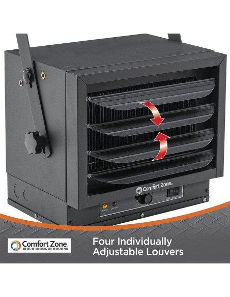 Calentador Eléctrico de Techo Comfort Zone 5000W 240V Negro