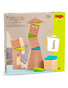 Bloques de Madera HABA Torre Torcida - 19 Piezas para Niños 4+