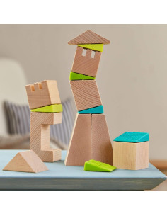 Bloques de Madera HABA Torre Torcida - 19 Piezas para Niños 4+ 2