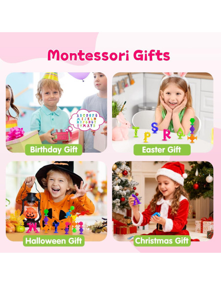 Juguetes de Baño SKYWHALE 40PCS Letras Alfabeto Animales