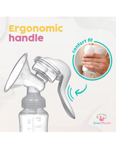 Bomba de Pecho Manual Smart Mommy 150 ml - Libre de BPA