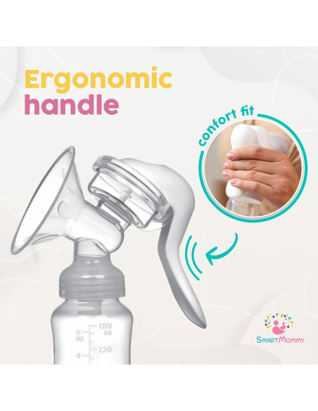 Bomba de Pecho Manual Smart Mommy 150 ml - Libre de BPA