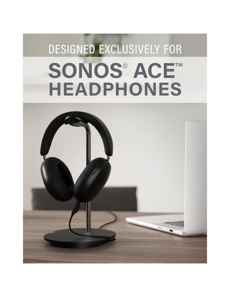 Soporte para Auriculares SANUS Ace Negro - Base Silicona y Gestión de Cable