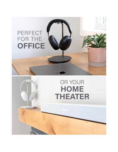 Soporte para Auriculares SANUS Ace Negro - Base Silicona y Gestión de Cable