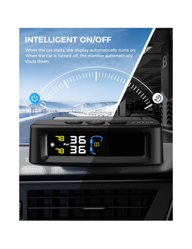 Sistema TPMS Fvtga T12 Monitoreo de Presión Neumáticos Solar