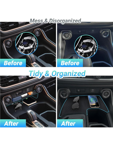 Organizador de Consola Central Sinminou para Toyota Grand Highlander 2023-2025