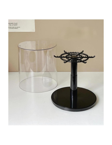 Caja de Exhibición Rotativa Transparente Genérico 25.7cm Negro