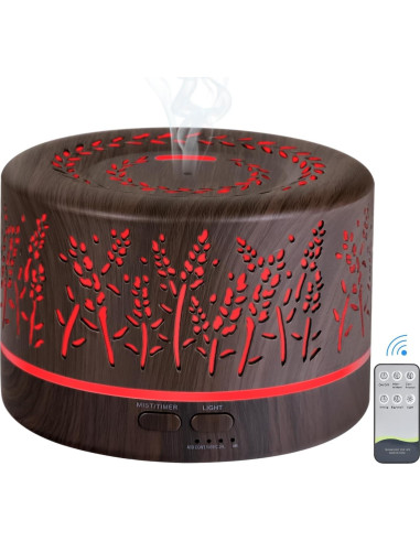 Difusor de Aromaterapia YONGYAO 500ml Ultrasónico Gris