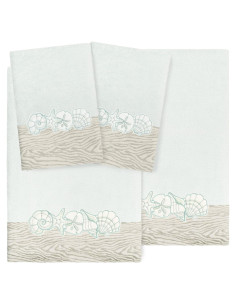 Conjunto de Toallas de Baño Khalpera 4 Piezas Algodón Turco Aqua