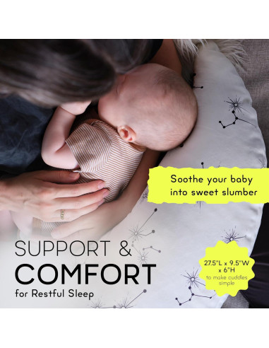 Almohada de Lactancia Moonjax Constelación 69.85 x 24.13 cm