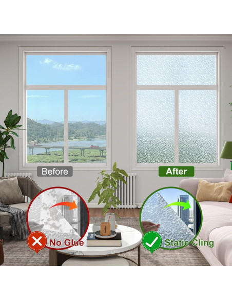 Película de Privacidad para Ventanas Proprodiudiu 44.5x200cm Película de Privacidad para Ventanas Proprodiudiu 44.5x200cm