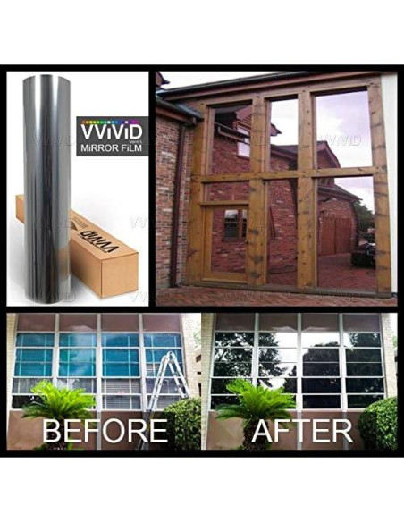 Película de Espejo de Privacidad VViViD 76x152 cm Película de Espejo de Privacidad VViViD 76x152 cm