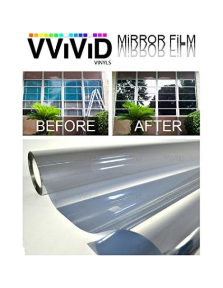 Película de Espejo de Privacidad VViViD 76x152 cm Película de Espejo de Privacidad VViViD 76x152 cm