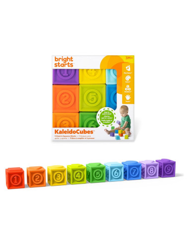 Bloques Apilables Bright Starts KaledioCubes 9pk Multicolor