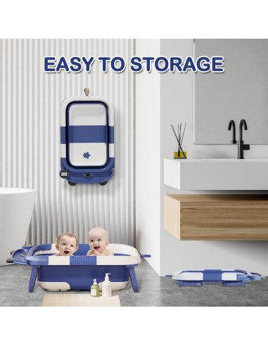 Bañera Plegable BBtinker para Bebés con Monitor de Temperatura