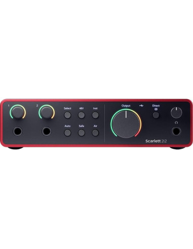 Focusrite Scarlett 2i2 4G + Auriculares CANS50 + Brazo Micrófono