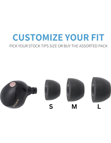 Consejos de espuma viscoelástica Comply para Sony WF-1000XM5 - 3 pares