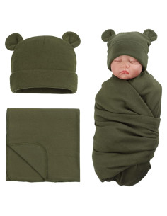 Conjunto de Sombrero y Manta de Algodón PESAAT para Bebés