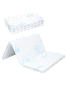 Colchón Trifold para Pack and Play Ressainic 96.5x66cm