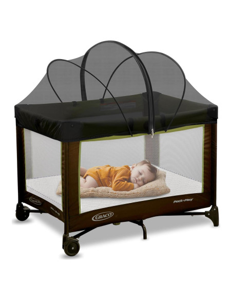 Funda Antimosquitos para Cuna de Viaje Jiangcha - Negro Grande