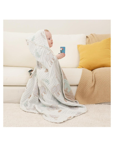 Toalla de Baño con Capucha HardNok Elefante 81x81 cm