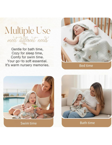 Toalla de Baño con Capucha HardNok Elefante 81x81 cm