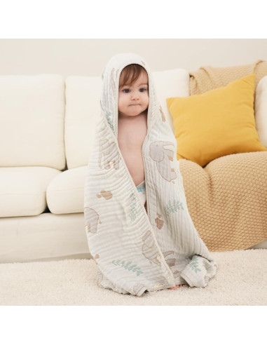 Toalla de Baño con Capucha HardNok Elefante 81x81 cm