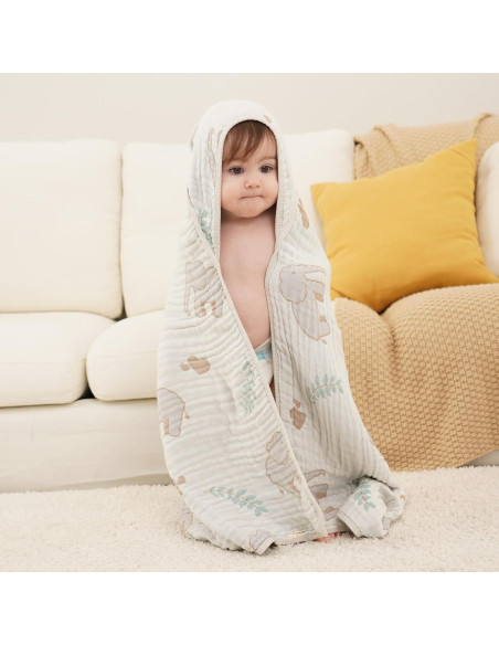 Toalla de Baño con Capucha HardNok Elefante 81x81 cm