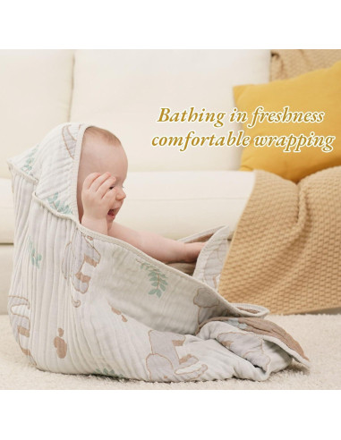 Toalla de Baño con Capucha HardNok Elefante 81x81 cm