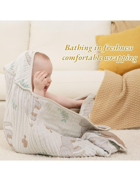 Toalla de Baño con Capucha HardNok Elefante 81x81 cm