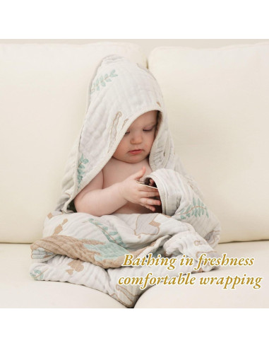 Toalla de Baño con Capucha HardNok Elefante 81x81 cm