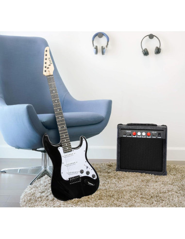 Guitarra Eléctrica LyxPro 99 cm Completa con Amplificador 20W