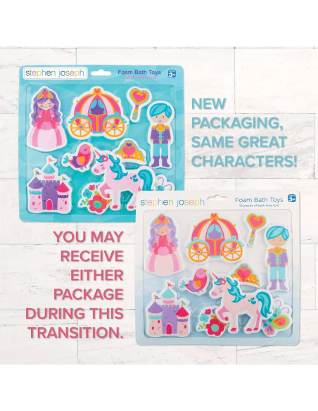 Conjunto de Juguetes de Espuma Flotante Stephen Joseph 10 Piezas Princesa