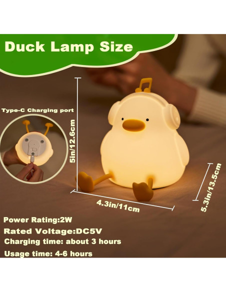 Lámpara Nocturna de Pato Squishy LED Dreaming My Dream Lámpara Nocturna de Pato Squishy LED Dreaming My Dream