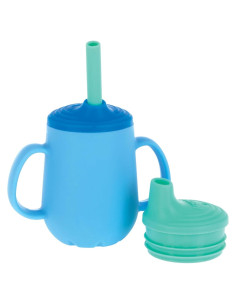 Nuby Set de Tazas de Entrenamiento 3 Etapas 120 mL Azul