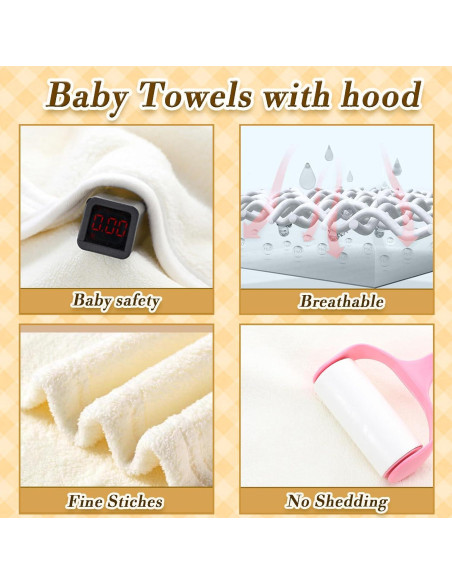 Toallas con Capucha FOINEMYED 2-Pack Bebés Suaves 69.85x139.7cm